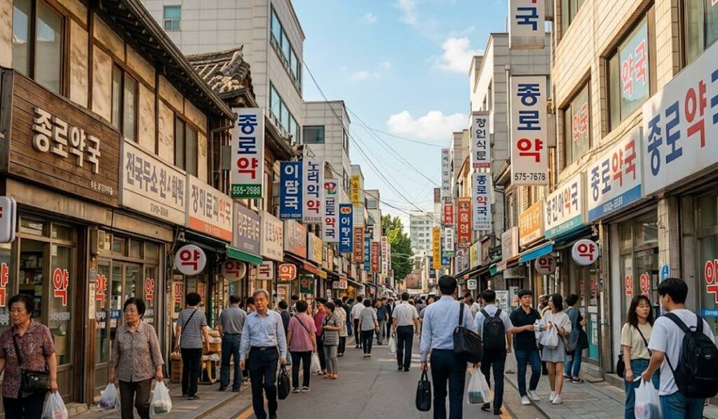 종로5가 저렴한 영양제 성지 약국 거리 전경