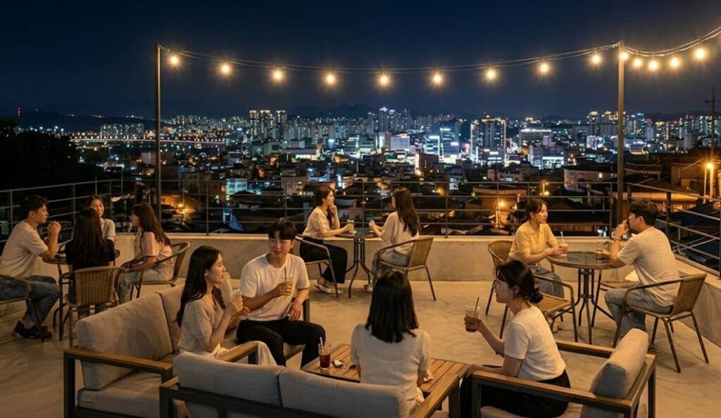 청주 수암골 벽화마을 야경 카페 산책로