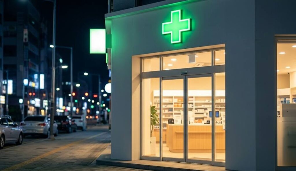 청주 수암골 근처 약국 찾기 야간